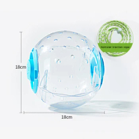 14cm/18/cm Hamster Exercise Ball Transparent Hamster Running Ball Wheel With Traction Rope For Small Animals Pet Supplies