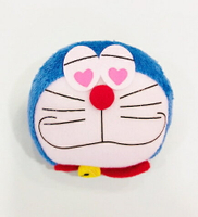【震撼精品百貨】Doraemon 哆啦A夢 Doraemon絨毛磁鐵-眼心 震撼日式精品百貨