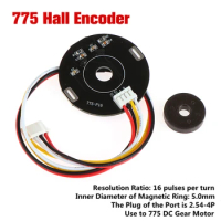 1pc 775-P16 Double Hall Magnet Encoder Code Plate Magnetic Induction Rotation Speed Direction Sensor for 775 DC Gear Motor