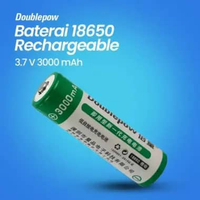 Doublepow Baterai Rechargeable 18650 3000mAh - Isi Ulang, Tahan Lama, Ramah Lingkungan IH Putih