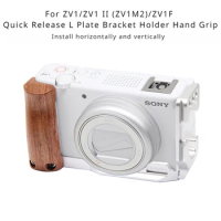 M-REMOTE ZV1II /ZV1F Camera Vlog Rig L-Shape Wooden Grip with Cold Shoe for Sony ZV1II Camera Vlogging Accessories for Arca