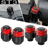 For Ducati ST3 S ABS 2003 2004 2005 2006 2007 ST-3 Motorcycle Rearview Mirror Plug Hole Screw Cap &amp; Tire Valve Stem Caps Cover