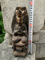 清早期木雕觀音菩薩像！高27.6厘米！后背高29.5厘米！包