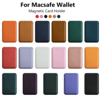 Macsafe Card Wallet For Apple Magsafe Wallet Magnetic Card Holder Case On For iPhone 11 12 13 14 XS XR Samsung Leather Card Slot