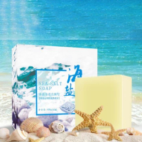 100g sea salt soap removal pimple pores acne treat Soap Cleaner Moisturizing Goat Milk Soap Face Care Wash Basis Soap