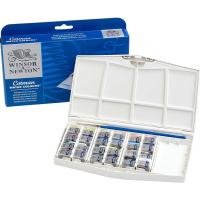 溫莎頓Cotman歌文固體水彩顏料12色24色36色45色鐵盒塑料盒套裝