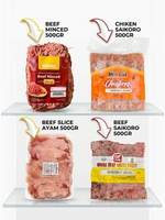 Beef Slice Ayam | Minced Beef | Beef Saikoro | Chicken Saikoro - 500gr |TERLEZAT!!! |TERMURAH!!!! CH