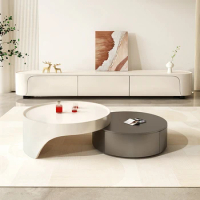Luxury Center Coffee Tables Living Room Books Modern Design Makecup Round Coffee Tables Salon Balcony Meuble Home Furniture