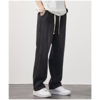 ~ MR9 Cargo Jeans E012 กางเกงยีนส์ คาร์โก้ ขายาวชาย เอวยางยืด มีสายผูก กางเกงยีนส์ชาย กางเกงวินเทจ C