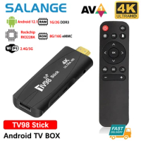 TV98 Android Big TV HDR Set Top 4K WiFi 6 2.4/5.8G Android 12.1 Smart Sticks Android TV Box Stick Portable Media Player