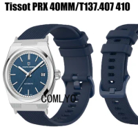 For Tissot PRX 40MM PRX T137.407 410 Watch Strap Women men Soft Silicone Belt Smart Watch Watchband Accessories