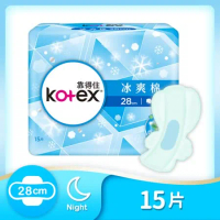(快速到貨)Kotex 靠得住 冰爽棉(極涼感衛生棉)夜用 28cm 15片/包