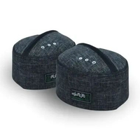 Peci Assagofah Turki Bahan Linen Peci Sholat Bagus Hitam,8