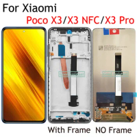 6.67 Inch For Xiaomi Poco X3 / Poco X3 NFC / Poco X3 Pro LCD Display Touch Screen Digitizer Assembly / With Frame