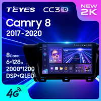 TEYES CC3L CC3 2K For Toyota Camry 8 XV 70 2017 - 2020 Car Radio Multimedia Video Player Navigation stereo GPS Android 10 No 2din 2 din dvd