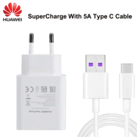 Huawei mate20 EU Charger mate20 pro lite mate20 X P20 Pro Lite Honor 10 V10 View10 Nova 3e SuperCharge 22.5W 5A USB Type C Cable