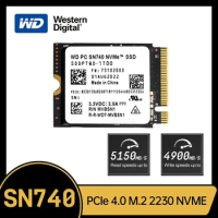Western Digital WD SN740 SSD 1TB 2TB NVMe PCIe 4.0X4 Read 5150MB/s 2230 M.2 for Rog Ally Steam Deck Laptop Tablet GPD Surface