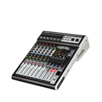 STABCL Professional 6 8 12 Channel Audio Mixer with 16 DSP Effects 48V Phantom Power USB Interface Recording For Stage