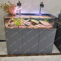 Fish Tank Aquarium Bottom Filter Living Room Flow Cylinder Package Back Side Overflow Ecological Sea Cylinder Aquarium