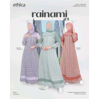 Gamis ETHICA Rainami 29 Light Purple ,Dusty Green ,Coral Red/Ethica/Diskon/Best Seller/Original