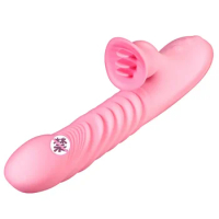 Wholesale rotating dildo vibrator tongue licking clitoral g spot stimulating massager