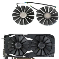 Durable Graphics Card Fan Replacement 4PIN Video Card Cooling Fans for ASUS DUAL-RX580-8G Repair Accessories
