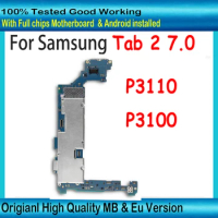 100% For Samsung Galaxy Tab 2 7.0 P3110 P3100 Motherboard 3G&amp;WIFI Unlocked Mainboard Circuits Cable with full chips
