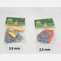 Kalung rantai tali anjing 2.5mm / 3mm / rantai hewan stainless panjang