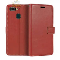 Casing untuk Oppo A12 Super Retro Armor Wallet Case PE Leather Full 360 Degree TPU Waterproof Red