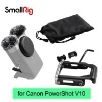 SmallRig Cage Kit for Canon PowerShot V10 4235 with Furry Windshield Accessory Mounts for Live Broadcast and Vlogging