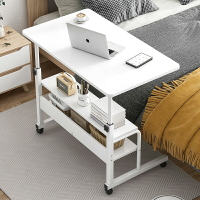 可行動床邊桌 電腦桌臥室床上懶人桌可行動簡易家用書桌宿舍簡約學生床邊小桌子【MJ5382】