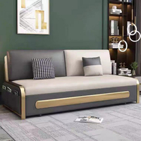 科技布沙發床折疊兩用客廳多功能可伸縮單人床簡約輕奢小戶型儲物