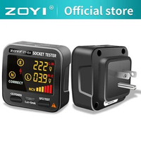 ZOYI Digital Socket Tester Smart Voltage Detector RCD GFCI NCV Test Large display Outlet checker EU US UK Plug Ground Zero Line