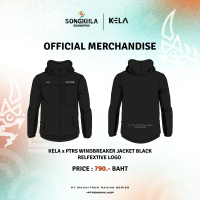 ♣KELA x PTRS WINDBREAKER JACKET BLACK - REFLEXTIVE LOGO เสื้อแจ็คเก็ตกันลมสีดำ ลาย PTRS สะท้อนแสง♩