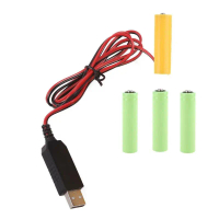 Dây chuyển đổi pin giả AA 6V LR6 AA kèm công tắc, thay thế 4 viên pin AA 1,5V cho đèn LED và thiết b