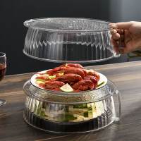 蓋菜罩用防塵防蟲保溫菜罩圓形透明餐桌蓋飯菜罩剩菜收納神器