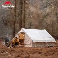 Naturehike Air 12.0 Inflatable Tent Glamping Hut House Cabin Tent for 4-8 People Family Camping Trip Cotton Waterproof Large