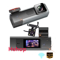 พร้อมส่งจากไทย Car Camera with Wifi Front and Rear, Model V30 Fullhd, Can Be Viewed Via Mobile Phone