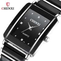 CHENXI TikTok ระเบิดทรงสี่เหลี่ยมคู่นาฬิกาผู้หญิงผู้ชายนาฬิกาขายส่งนาฬิกาเซรามิกแฟชั่นนาฬิกาควอตซ์