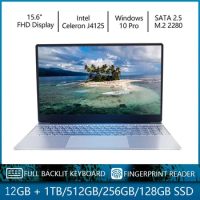 16GB RAM Laptop Windows 11/10 Pro Intel Backlit keyboard 128G/256G/512G/1T SSD Fingerprint Locks PC Dual WiFi 2.4G/5.0G