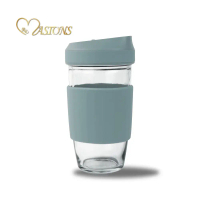 【MASIONS 美心】Prime GLass 密封防漏耐熱玻璃隨行杯(直飲杯/咖啡杯 500ml)#蒼岩藍-蒼岩藍