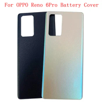 Original Battery Cover Back Panel Rear Door Housing Case For OPPO Reno 6 Pro 5G Battery Cover Logo Replacement Parts
