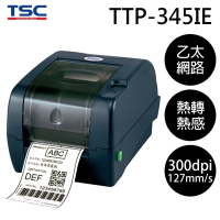 TSC TTP-345IE桌上型熱感式&amp;熱轉式條碼機(送外掛紙架)