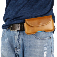 For Huawei P40 Pro p30 Genuine Leather men's Phone bag for Huawei Mate 40 Pro Mate30 Case Cell phone Belt Clip Cover Holster