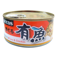 【Seeds 聖萊西】有魚貓餐罐-鮪魚+鮮嫩雞肉(170gX48罐)