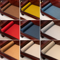 新中式紅木麻布沙發坐墊實木沙發棕墊乳膠飄窗墊抱枕扶手防滑定制