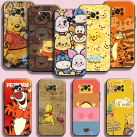 Disney Winnie Bear For Xiaomi POCO F5 F4 F3 GT POCO X4 X3 Pro NFC M4 M3 M2 Pro Phone Case Liquid Silicone Shell Coque