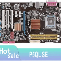 P5QL SE Desktop Motherboard P43 Socket LGA 775 Q8200 Q8300 DDR2 Original Used Mainboard On Sale