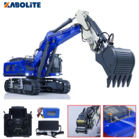Kabolite 1/14 RTR Metal Upgraded K970 100S Pro RC Hydraulic Excavator Construction Vehicle Remoted Digger Smoking Toys TH23387