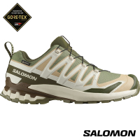 官方直營 Salomon 男 XA PRO 3D V9 Goretex 健野鞋 深藻綠/灰褐/深棕
